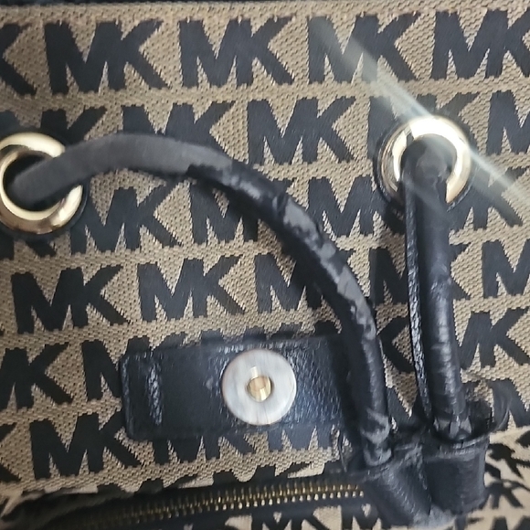 Michael Kors Black and Brown Logo Backpack main image 4